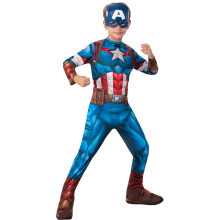(5-6 Years, Blue/Red/White) Captain America Boys Costume