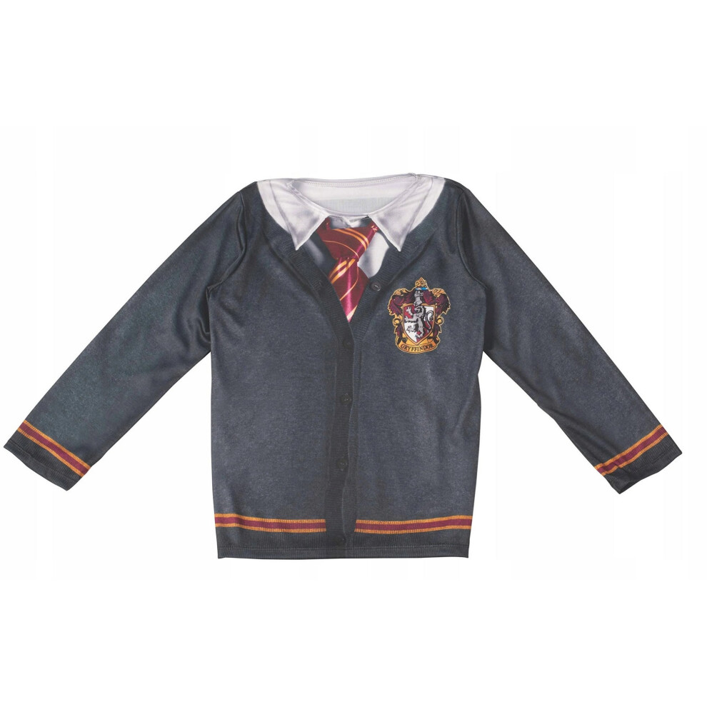 (M, Dark Grey) Harry Potter Childrens/Kids Gryffindor Costume Top