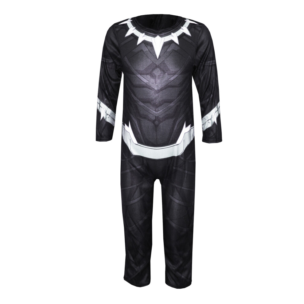 (S, Black/Grey) Black Panther Boys Costume