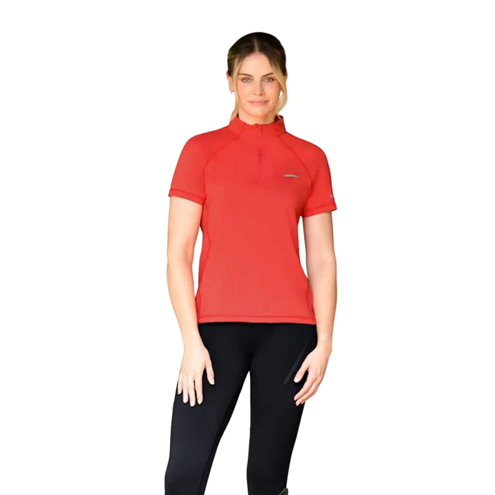 (XXS, Bittersweet Red) Weatherbeeta Womens/Ladies Prime Short-Sleeved Top