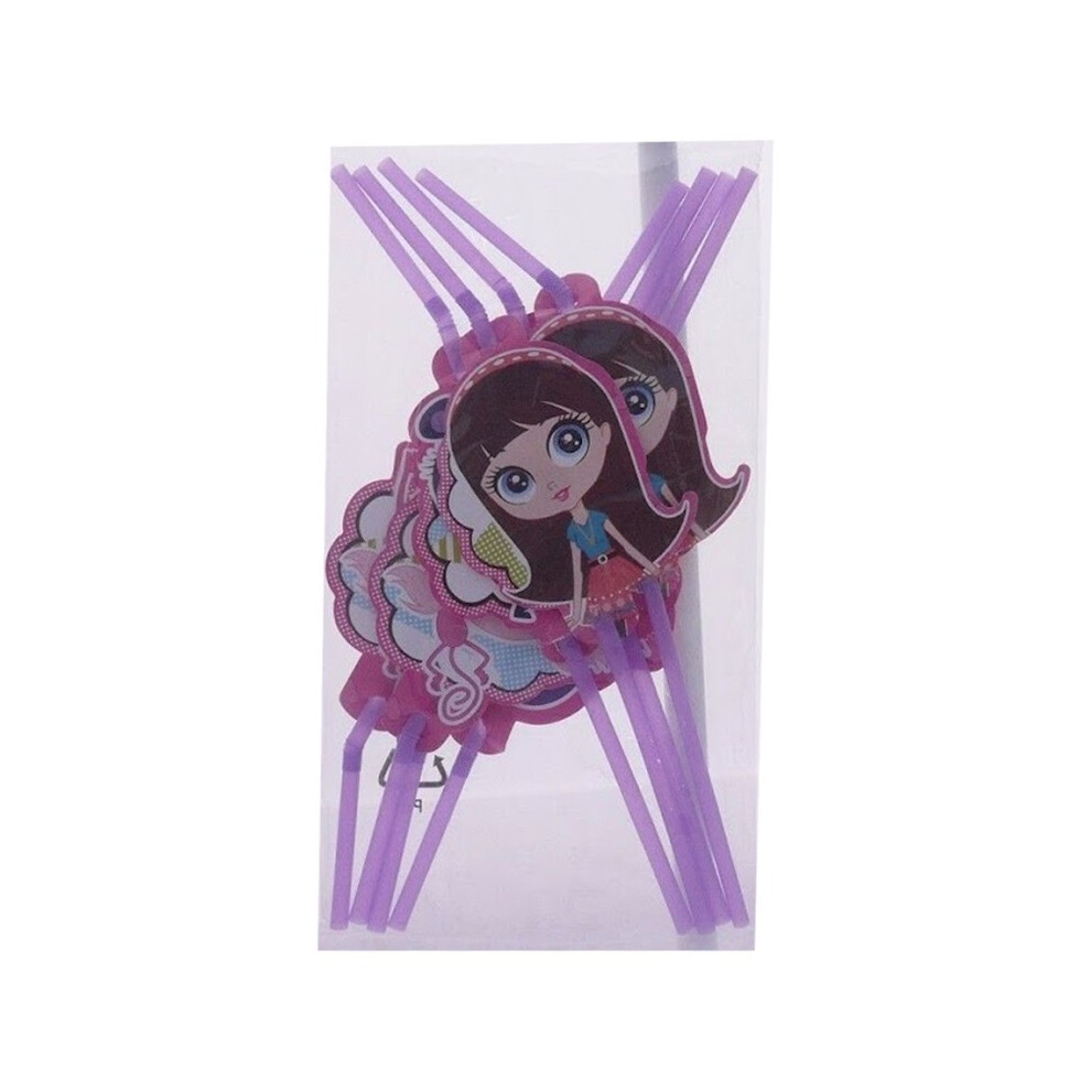 Littlest Pet Shop Flexible Disposable Straws (Pack of 8)