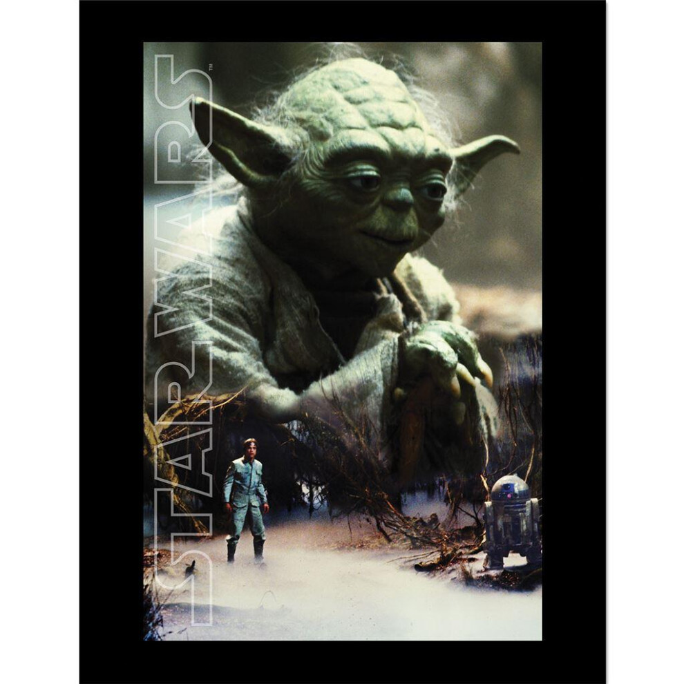 Star Wars Yoda Key Art Printed Framed Poster