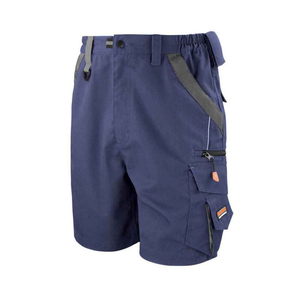 (XL, Navy/Black) WORK-GUARD By Result Mens Technical Cargo Shorts