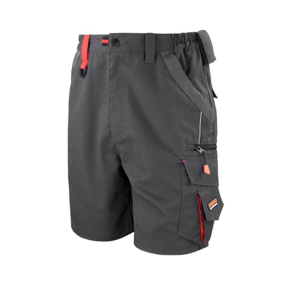 (L, Grey/Black) WORK-GUARD By Result Mens Technical Cargo Shorts