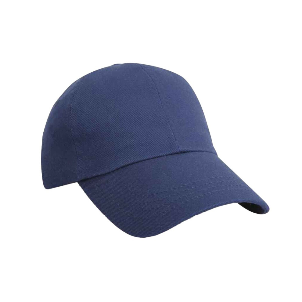 (One Size, Navy) Result Headwear Pro Style Plain Heavy Brushed Cotton Baseball Cap