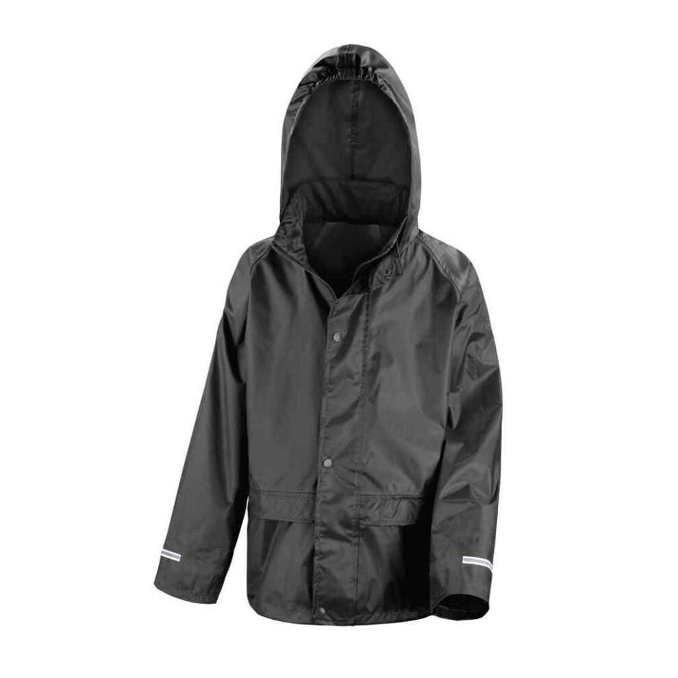 (9-10 Years, Black) Result Core Childrens/Kids Waterproof Over Jacket