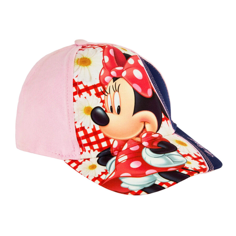 (S-M, Pink) Disney Childrens/Kids Curved Peak Snapback Cap