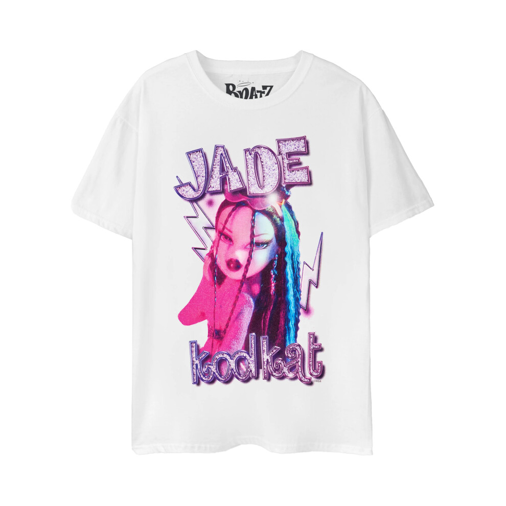 (3XL, White) Bratz Womens/Ladies Kool Kat Jade T-Shirt