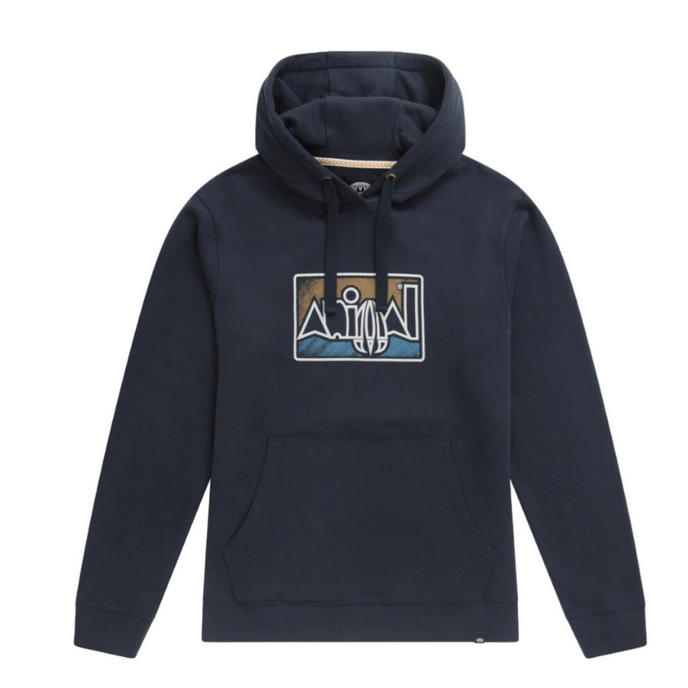 (L, Dark Blue) Animal Mens River Organic Hoodie