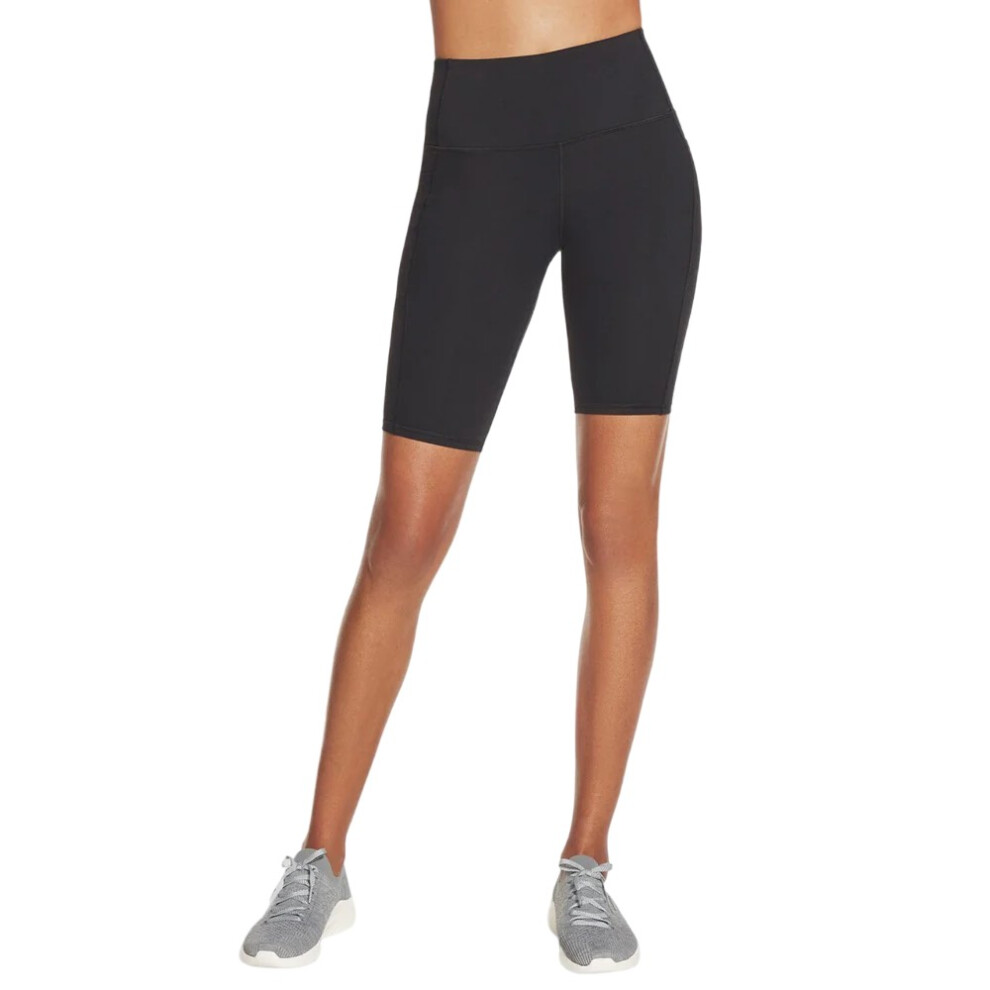 (S, Black) Skechers Womens/Ladies Gowalk High Waist Cycling Shorts