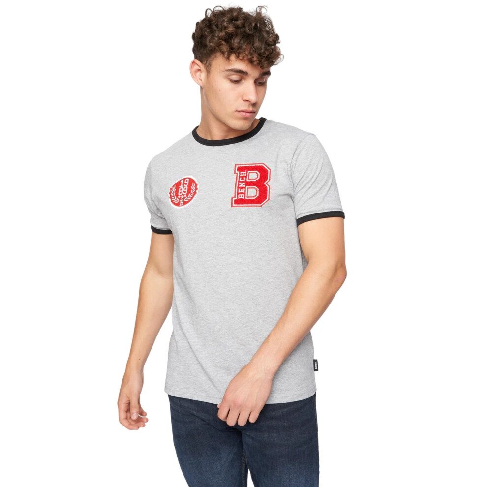 (L, Grey Marl) Bench Mens Ralphio T-Shirt