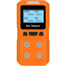 Portable 4 Gas Monitor, H2S, O2, CO, EX Handheld Gas Detector