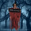 (Orange) Voice Control Welcome Banner Horror Hanging Ghost 1