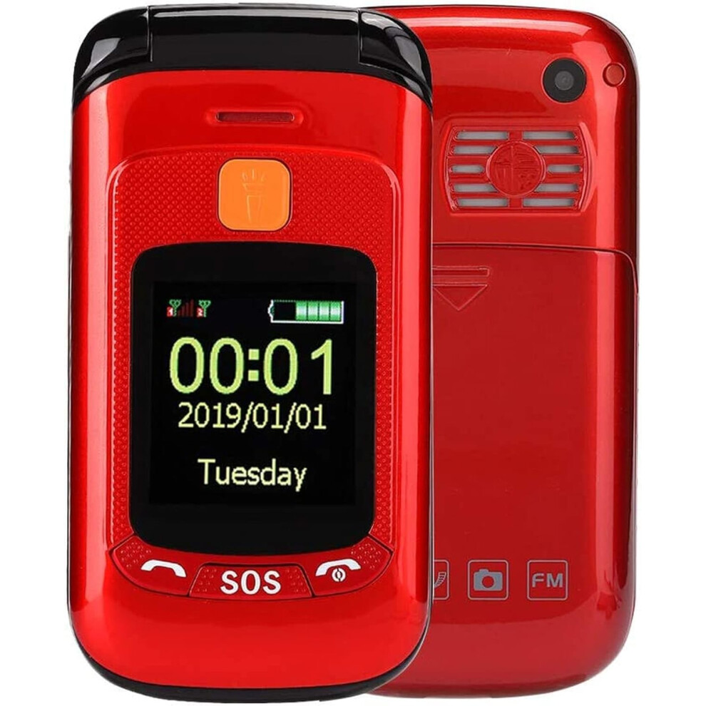 Full Voice-Assistance Cell Phone Touch Screen Flip Mobile Phone for Elderly Blind Person Seniors