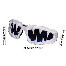 (Ice Blue) Drip Glue VenomSunglasses Handmade Drip Glue Sunglasses Hip-pop Eyewear Halloween Party Accessory Props Gifts For Cosplay Party