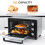 Homcom HOMCOM Mini Oven 16L Countertop Oven w/ Adjustable Temp Timer 1400W, Silver 4