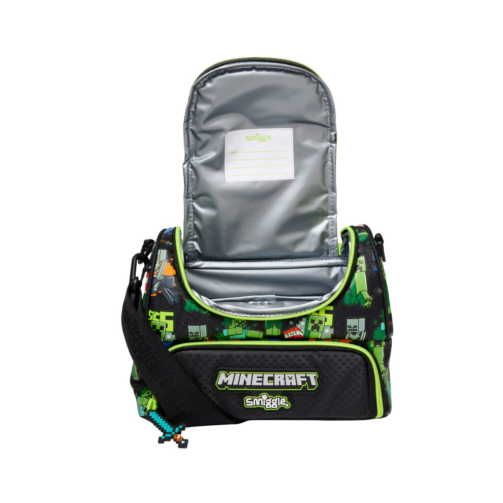 (Cross-body lunch bag) Minecraft School Backpack Rucksack Waterproof Boy Sports Storage Bag