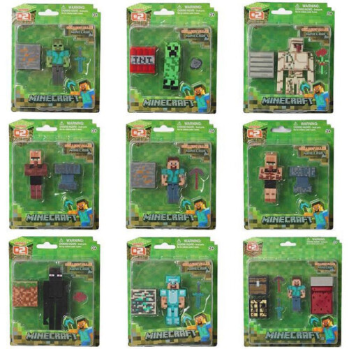 (9 Set) Minecraft Action Figure Set