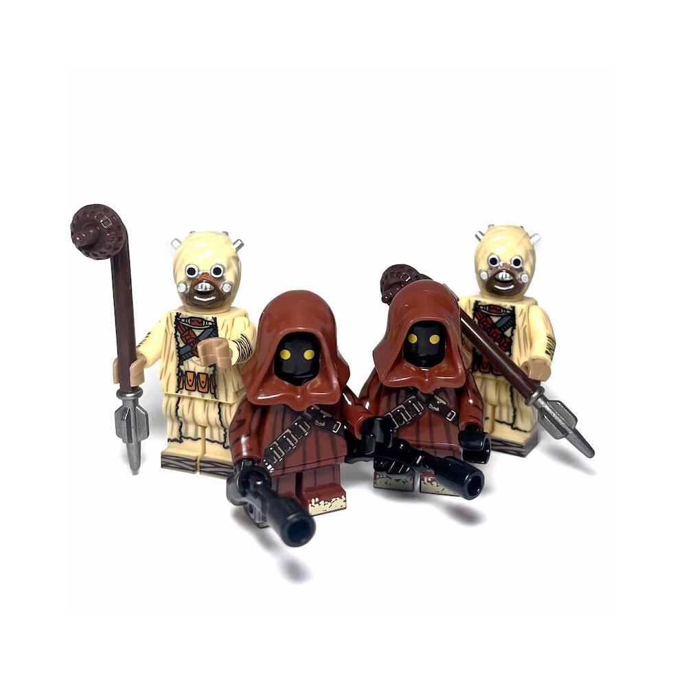 Tusken Raiders en Jawas Tatooine Star Wars custom minifiguren A New Hope