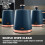 Tower Tower Cavaletto  Blue Kettle Toaster Microwave Breadbin Canisters Set 13