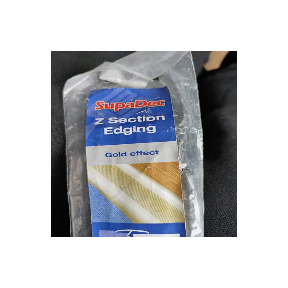 Decorating Aluminium Flooring Gold Effect Z Section Edging 43X900mm 5017193336934