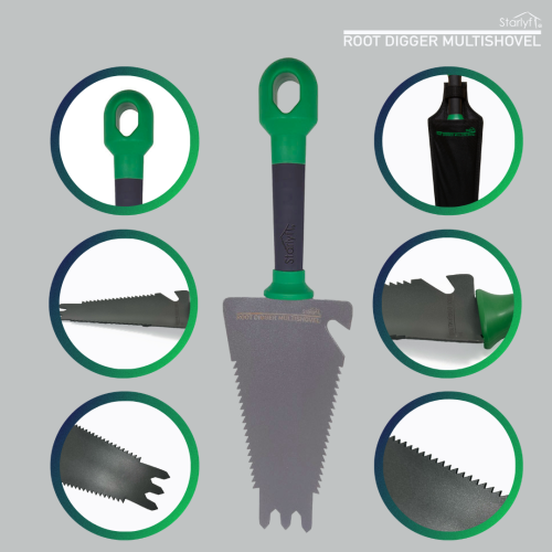 ROOT DIGGER MULTISHOVEL- Versatile & compact garden spade 1