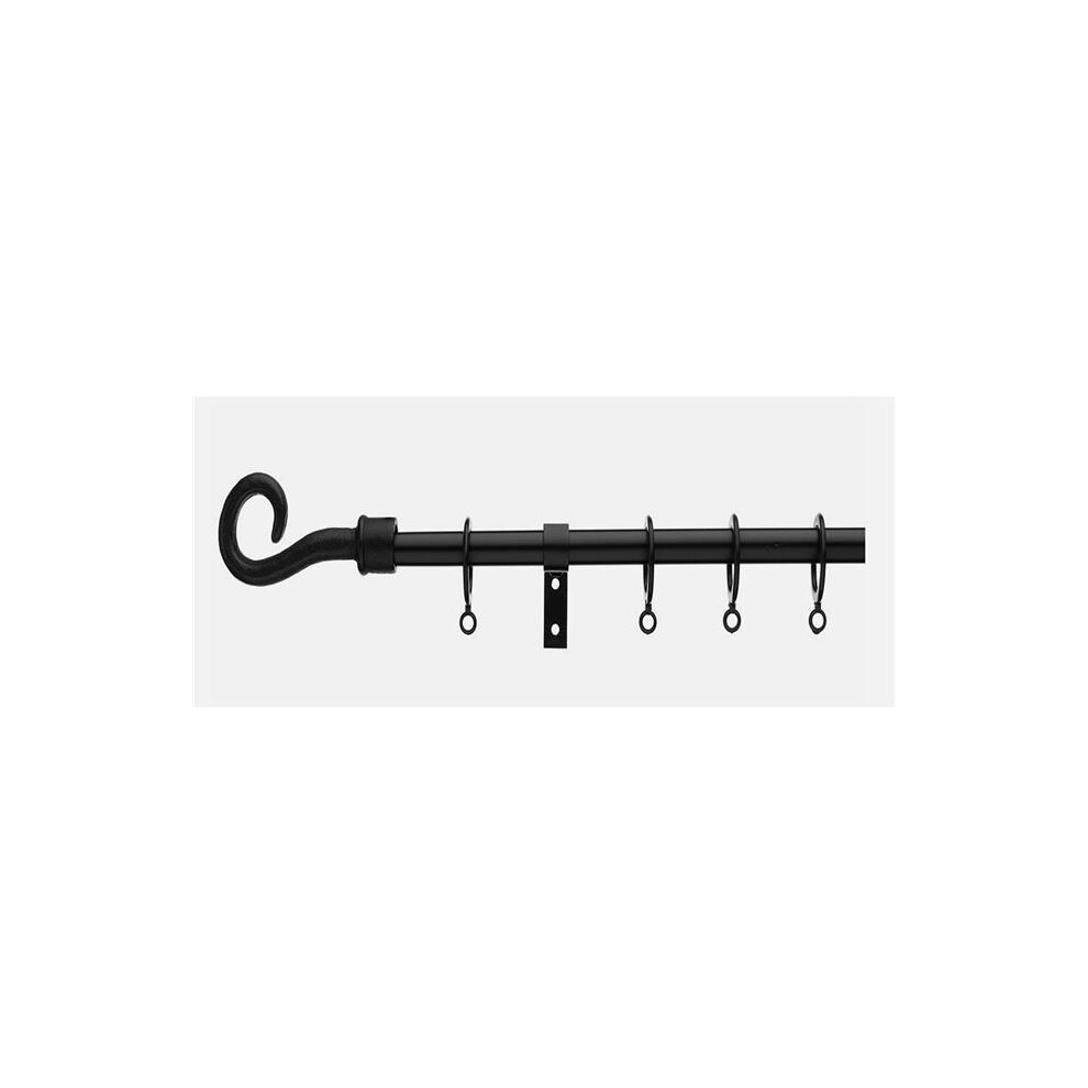 Extendable Metal Curtain Pole Crook Finial 13-16mm curtain pole