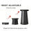 Red Portable Folding Telescopic Stool Adjustable Camping Chair 45cm 2