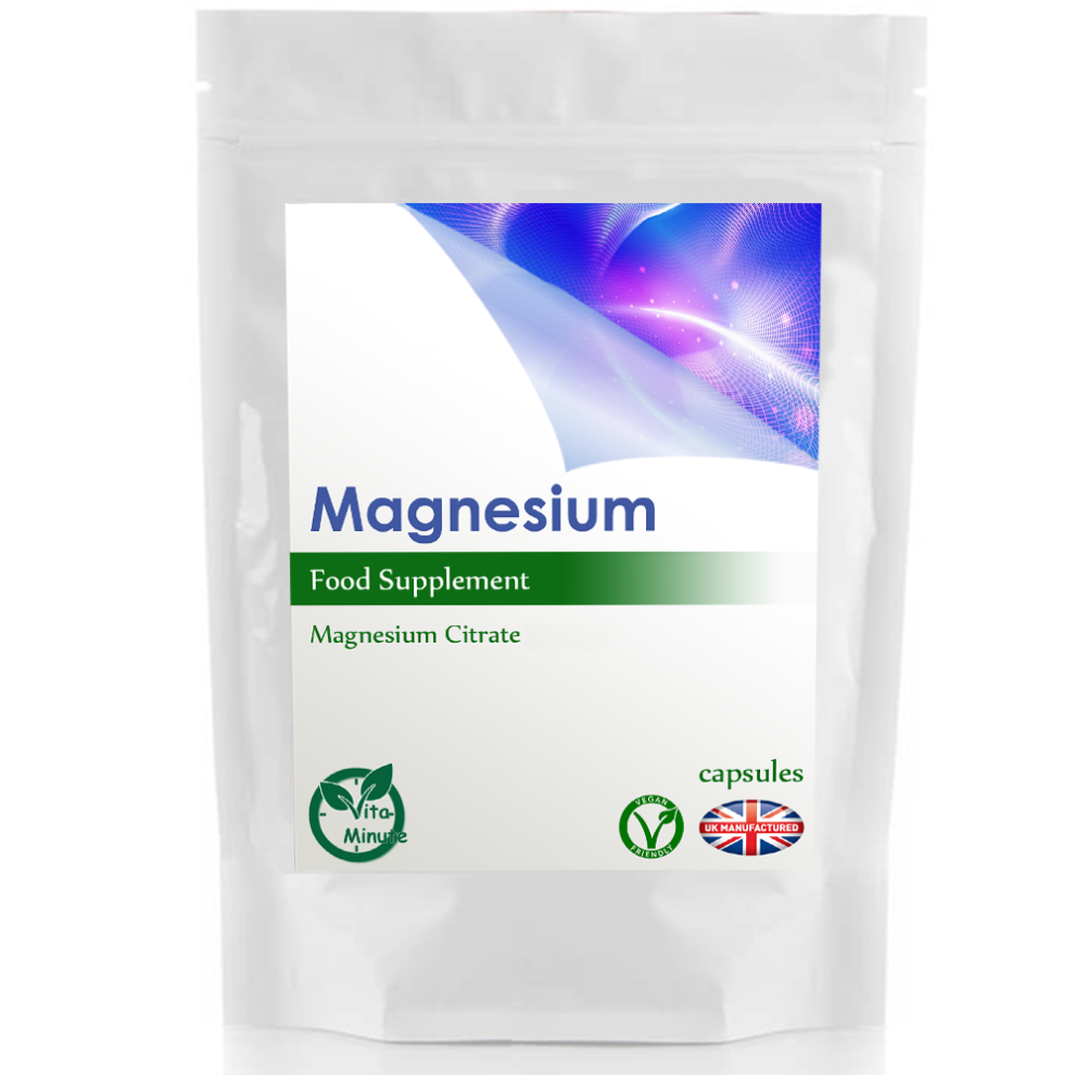 Vitaminute Strong Magnesium Citrate 740Mg (90 Capsules) Fatigue, Muscles Uk (V)