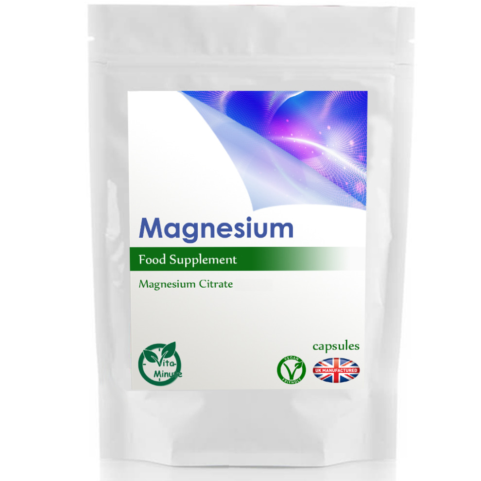 Magnesium Citrate 740mg (60 Capsules) Restless Legs Syndrome, UK (V)