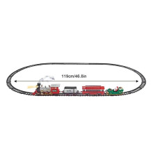 (282) Locomotive Train Toy Rail Train Model with Front Light and Sound Improve Hand-Eye Coordination Toy Model with Train Carriage