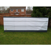 Deluxe 5 Pole Windbreak With Awning Channel Fixing - Grey