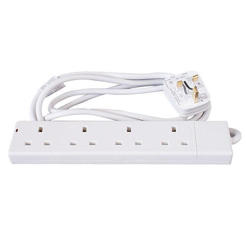 Kingfisher 4-way 2 Metre Mains Extension Lead