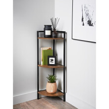 Tromso 3 Tier Corner Shelf Place all kinds of items W24 x D24 x H80cm