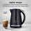 Tower Tower Solitaire Black Kettle Toaster T24042BLK Microwave & Canisters 6