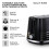 Tower Tower Solitaire Black Kettle Toaster T24042BLK Microwave & Canisters 8