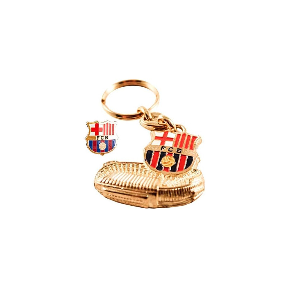 Official FC Barcelona badge and keyring set