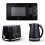 Tower Tower Solitaire Black Kettle 2 Slice Toaster & T24042BLK 20L Microwave 1