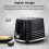 Tower Tower Solitaire Black Kettle 2 Slice Toaster & T24042BLK 20L Microwave 10