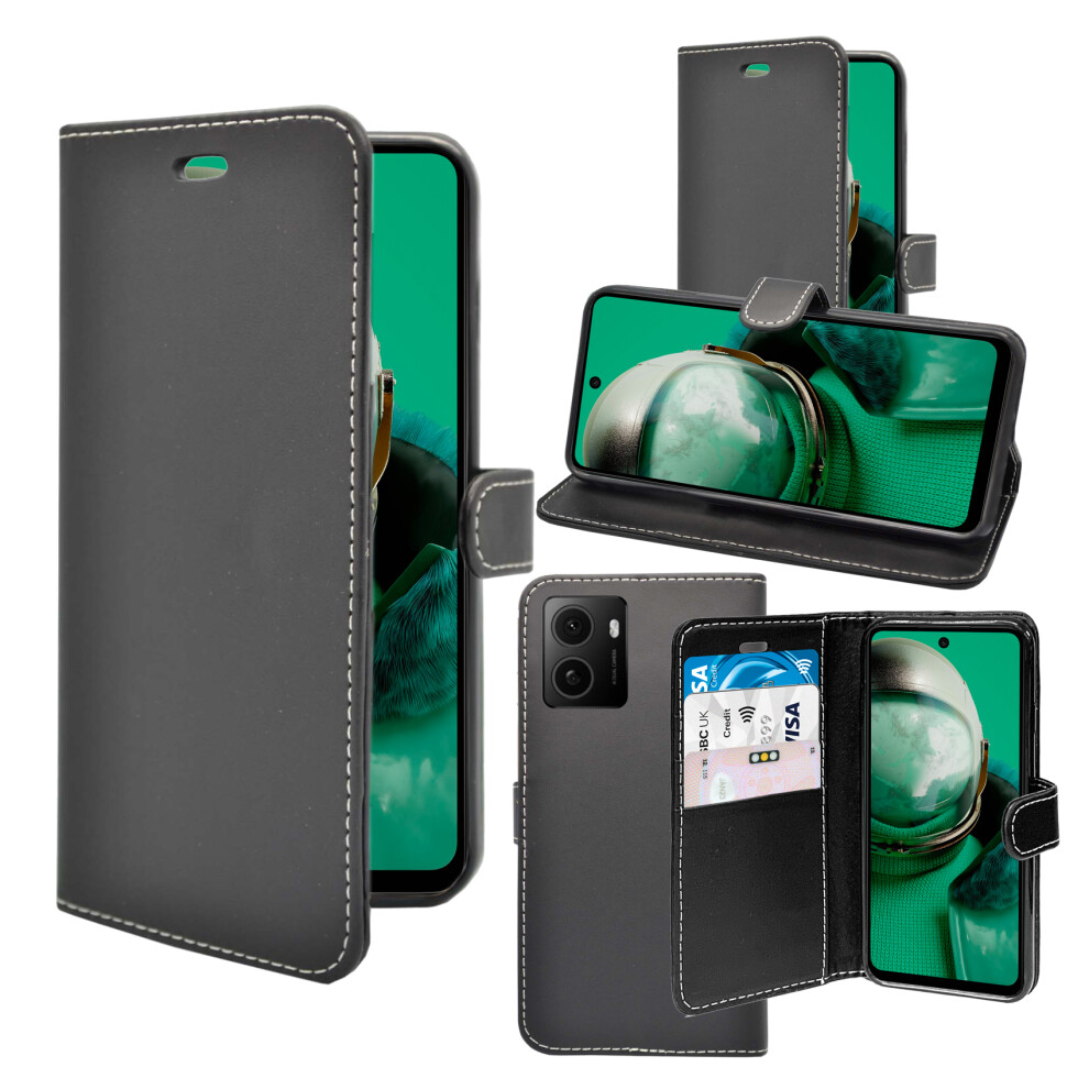 (Black) For Hmd Pulse Plus Wallet Flip Pu Leather Case Black 3476293763729