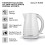 Tower Tower Solitaire White Kettle Toaster T24042WHT Microwave Canisters Set 2
