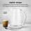 Tower Tower Solitaire White Kettle Toaster T24042WHT Microwave Canisters Set 3