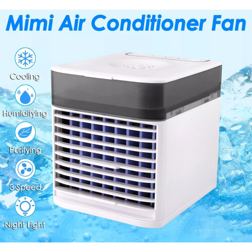Mini Air Cooler Fan Portable Conditioner Humidifier Purifier USB Room Cooling UK