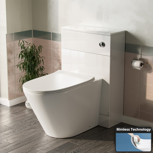 NES Home Back To Wall WC Toilet with Concealed Cistern Bathroom Unit