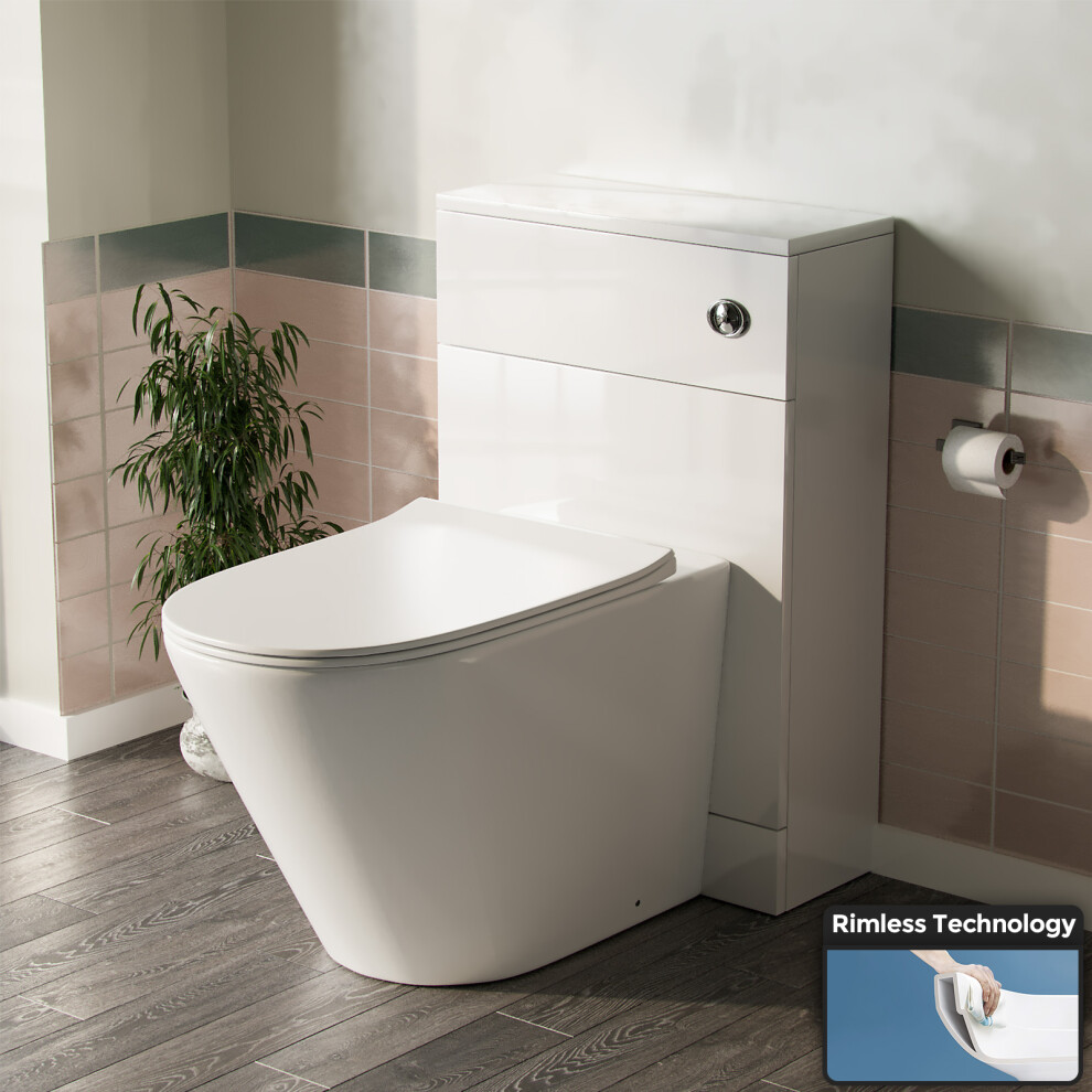 Nes Home Back To Wall Wc Toilet With Concealed Cistern Bathroom Unit