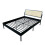 SlumberWorx (Double) Cheshunt Black Metal Rattan Headboard Bed Frame 6