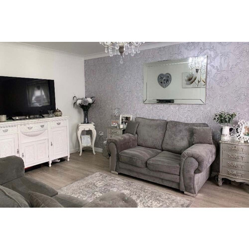 Verona High Back Grey Fabric 2 Seater Sofa 1