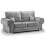 Verona High Back Grey Fabric 3 Seater Sofa 1