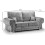 Verona High Back Grey Fabric 3 Seater Sofa 2