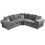 Verona Scatter Grey Fabric Corner Sofa 1